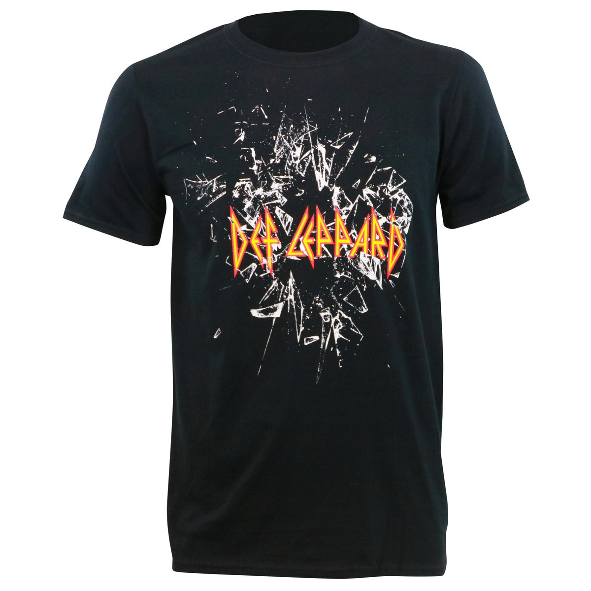 Def Leppard - Shatter Logo Mens T Shirt Men's T-Shirts Bravado MD Black 