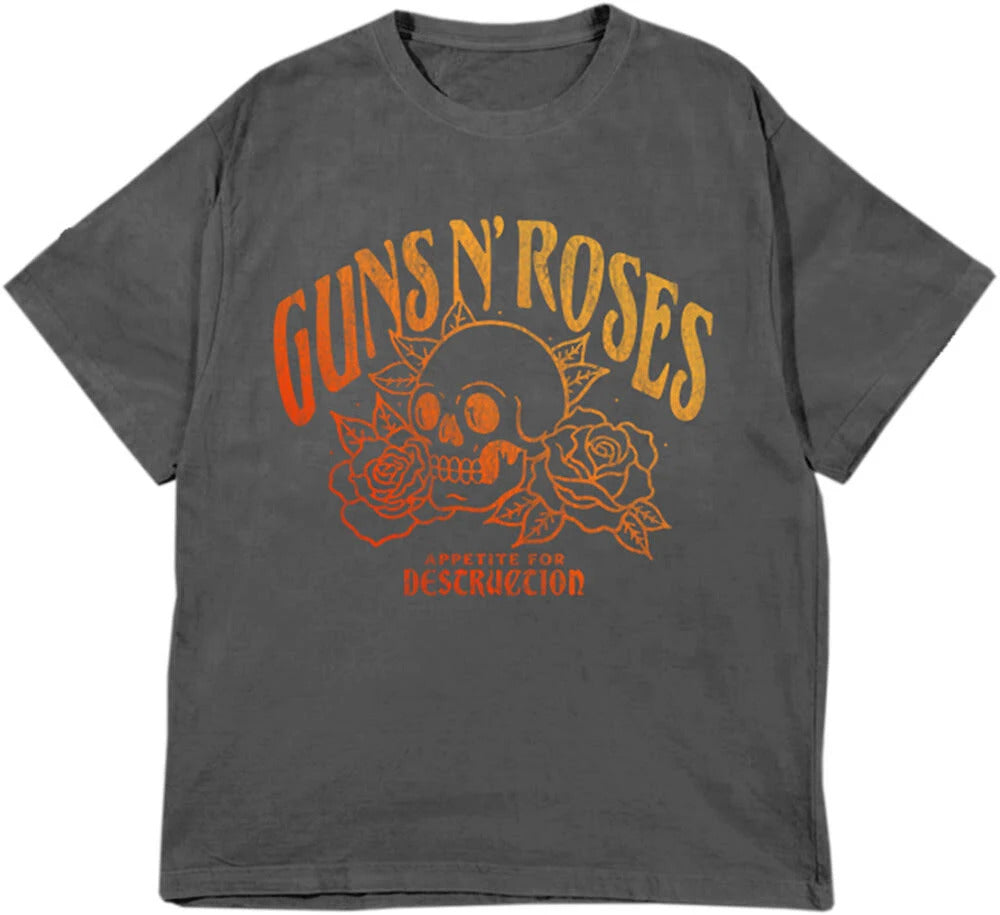 Guns N Roses - Appetite For Destruction Mens T Shirt Men's T-Shirts Bravado MD Grey 