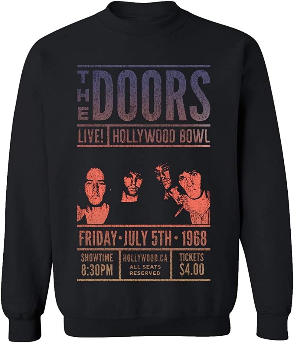 The Doors - Hollywood Bowl Mens Sweatshirt Men's Sweatshirts Merch Traffic MD Black 