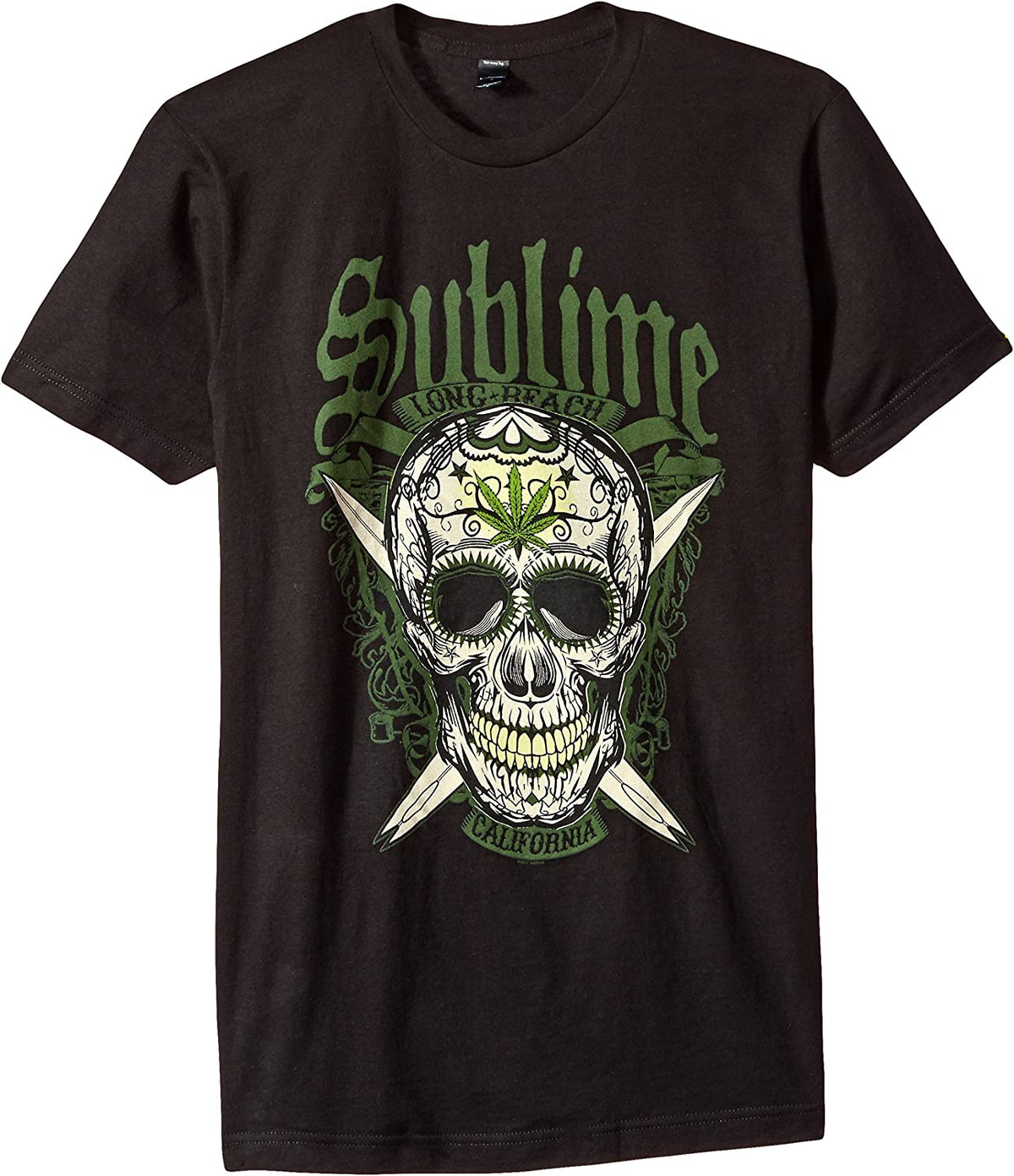 Sublime - LBC Skull Mens Soft T Shirt Men's T-Shirts Merch Traffic MD Black 