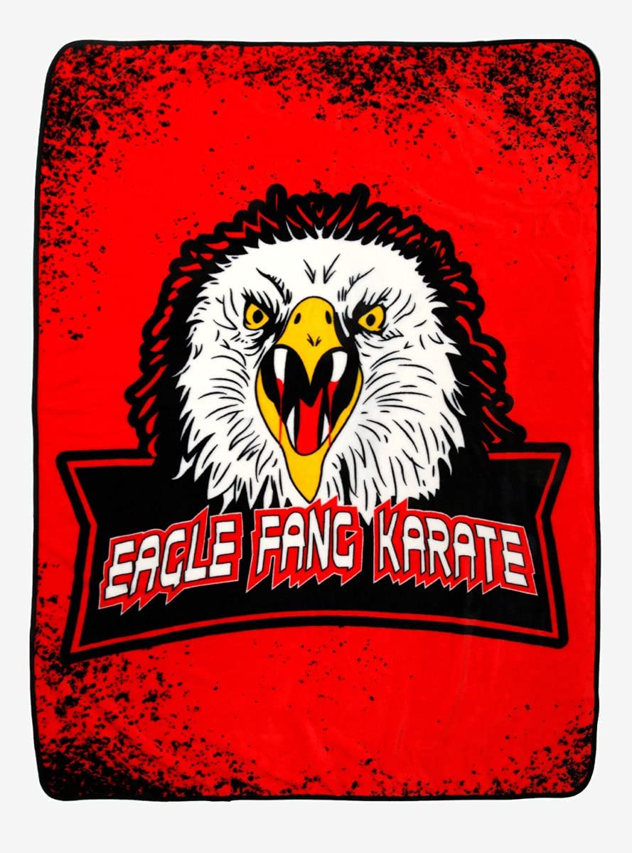 Cobra Kai - Eagle Fang Karate Logo Fleece Blanket Blankets & Throws Surreal Entertainment OS Multi 