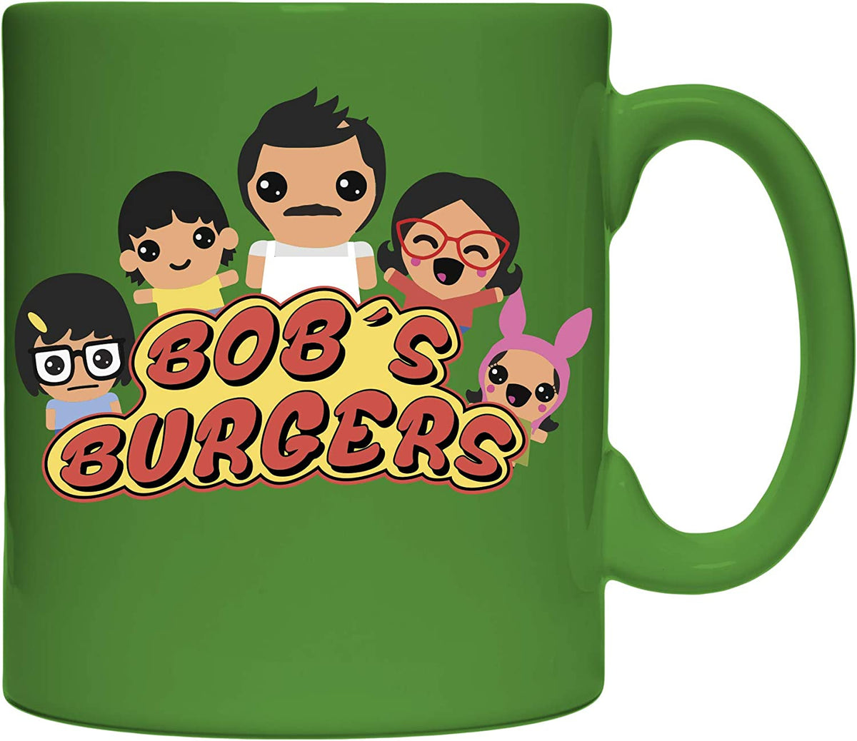 Bob's Burgers - Anime Family 15 Oz Coffee Mug Coffee Mugs Surreal Entertainment OS Green 