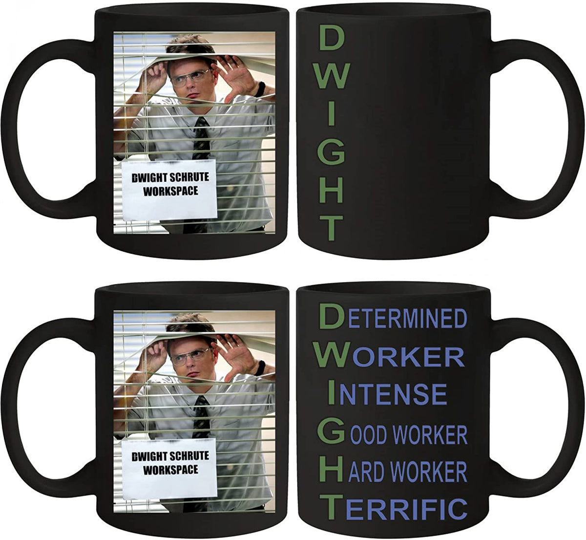 The Office - Dwight Meaning 11 Oz Color Changing Coffee Mug Coffee Mugs Surreal Entertainment OS Black 