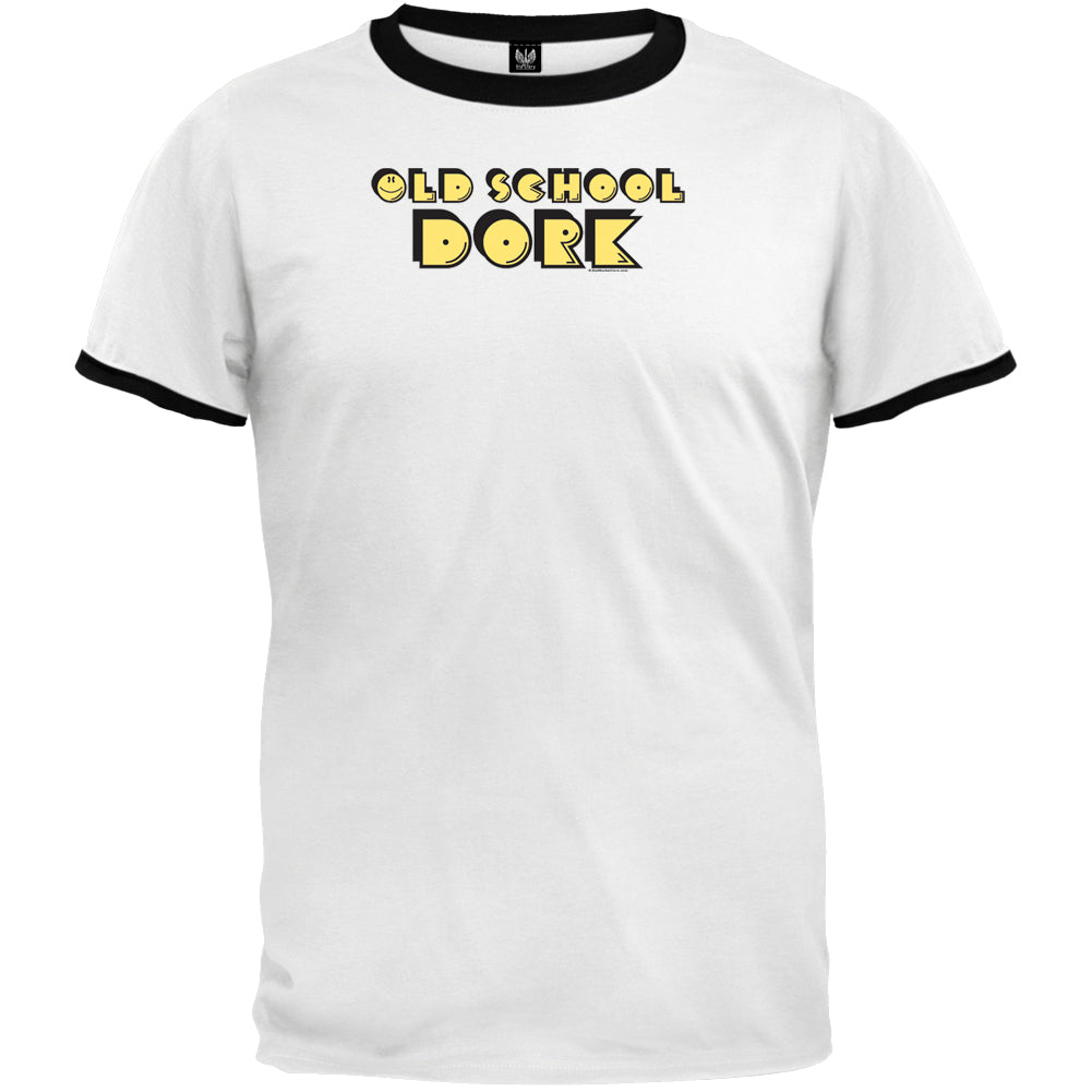 Old School Dork T-Shirt Men's T-Shirts Parody LG White 