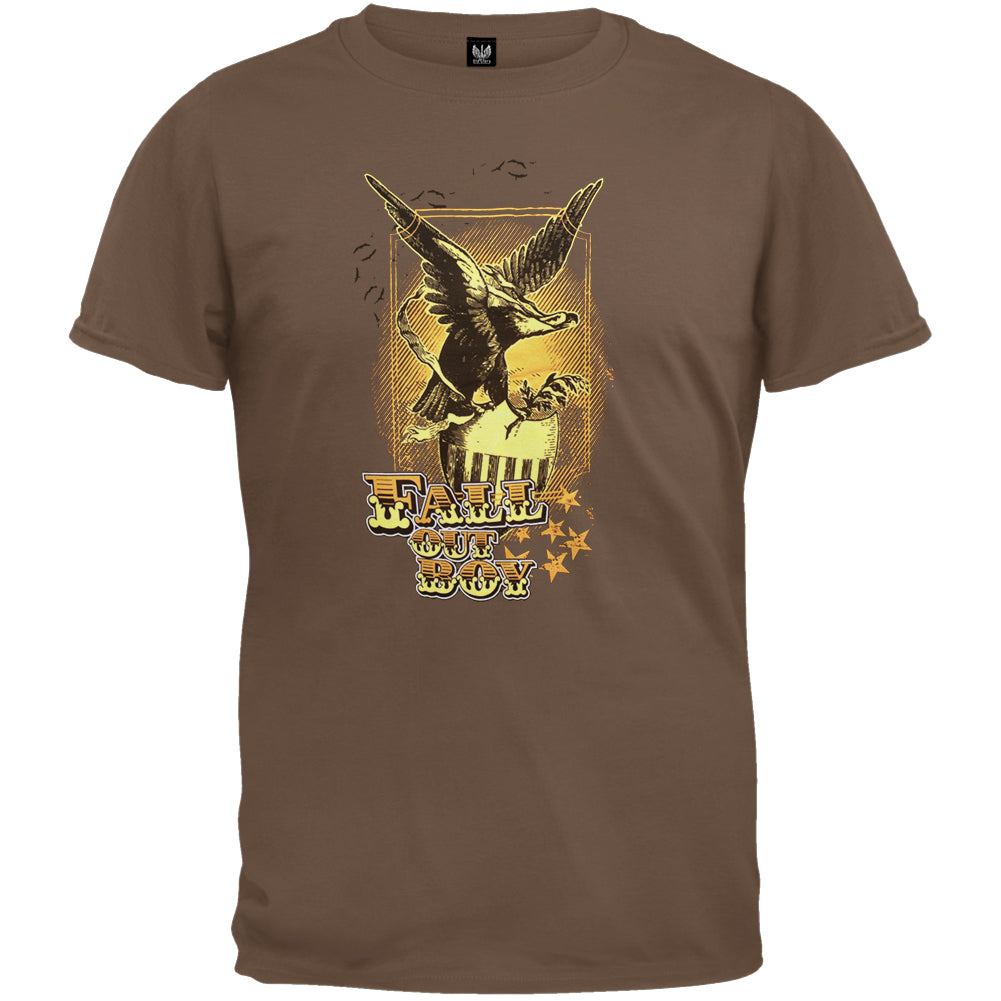 Fall Out Boy - Eagle Tree T-Shirt Youth T-Shirts Fall Out Boy YMD Brown 