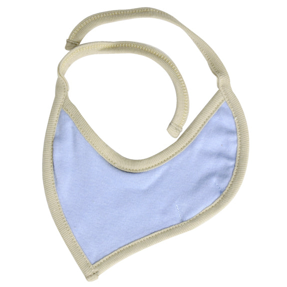 Organic Cotton Leaf Shaped Bib - Blue Bibs Green OS Light Blue 