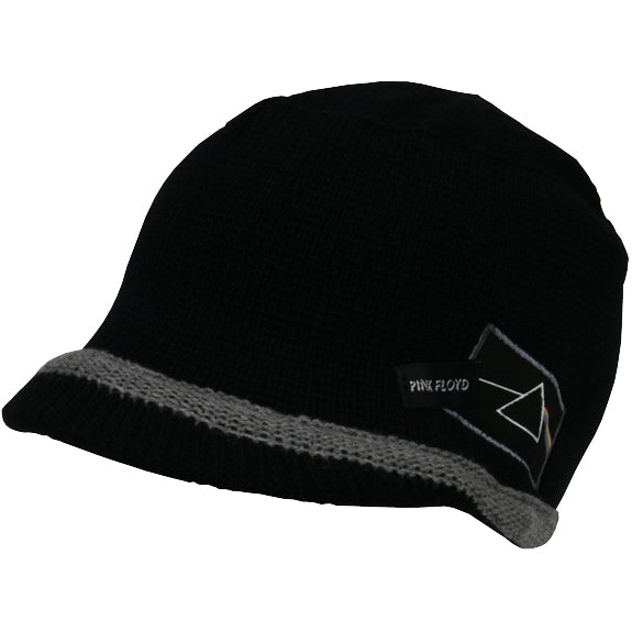 Pink Floyd - Dark Side Patch Visor Beanie Knit Hats Pink Floyd OS Black 