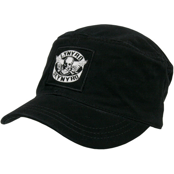 Lynyrd Skynyrd - Biker Patch Black Cadet Cap Cadet Caps Lynyrd Skynyrd OS Black 