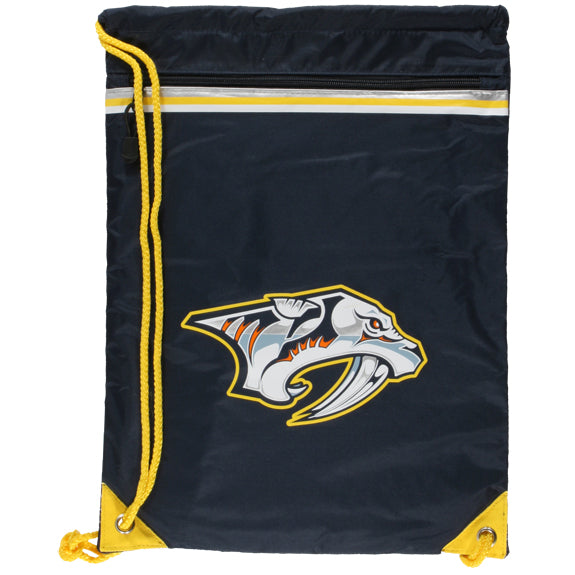 Nashville Predators - Logo Nylon Backsack Backsacks Nashville Predators OS Dark Blue 