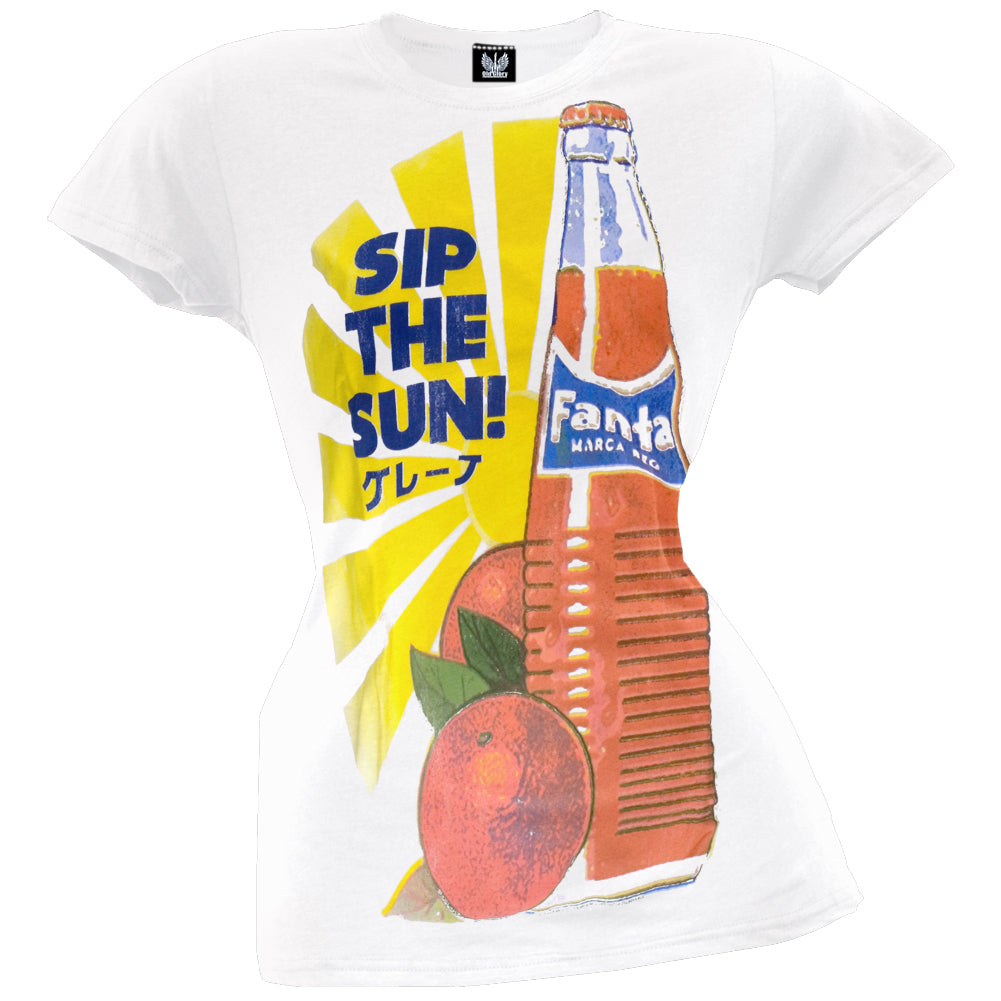 Fanta - Sip The Sun Juniors T-Shirt Juniors T-Shirts Fanta XL White 