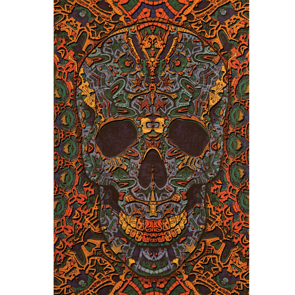 3-D Skull Tapestry Tapestries Skull Fashions   