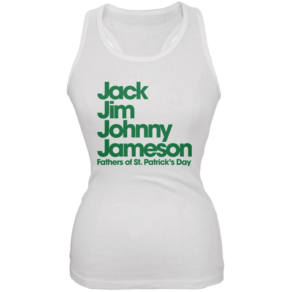 St. Patricks Day - The Four Fathers of St. Patrick's Day White Juniors Tank Top Juniors Tank Tops Old Glory 2XL White 