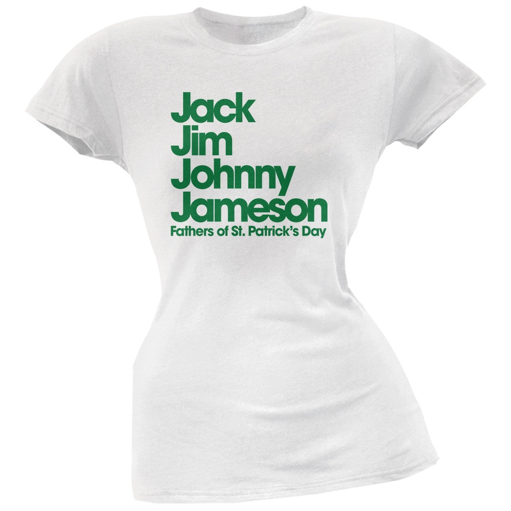 St. Patricks Day - The Four Fathers of St. Patrick's Day White Juniors T-Shirt Juniors T-Shirts Old Glory 2XL White 