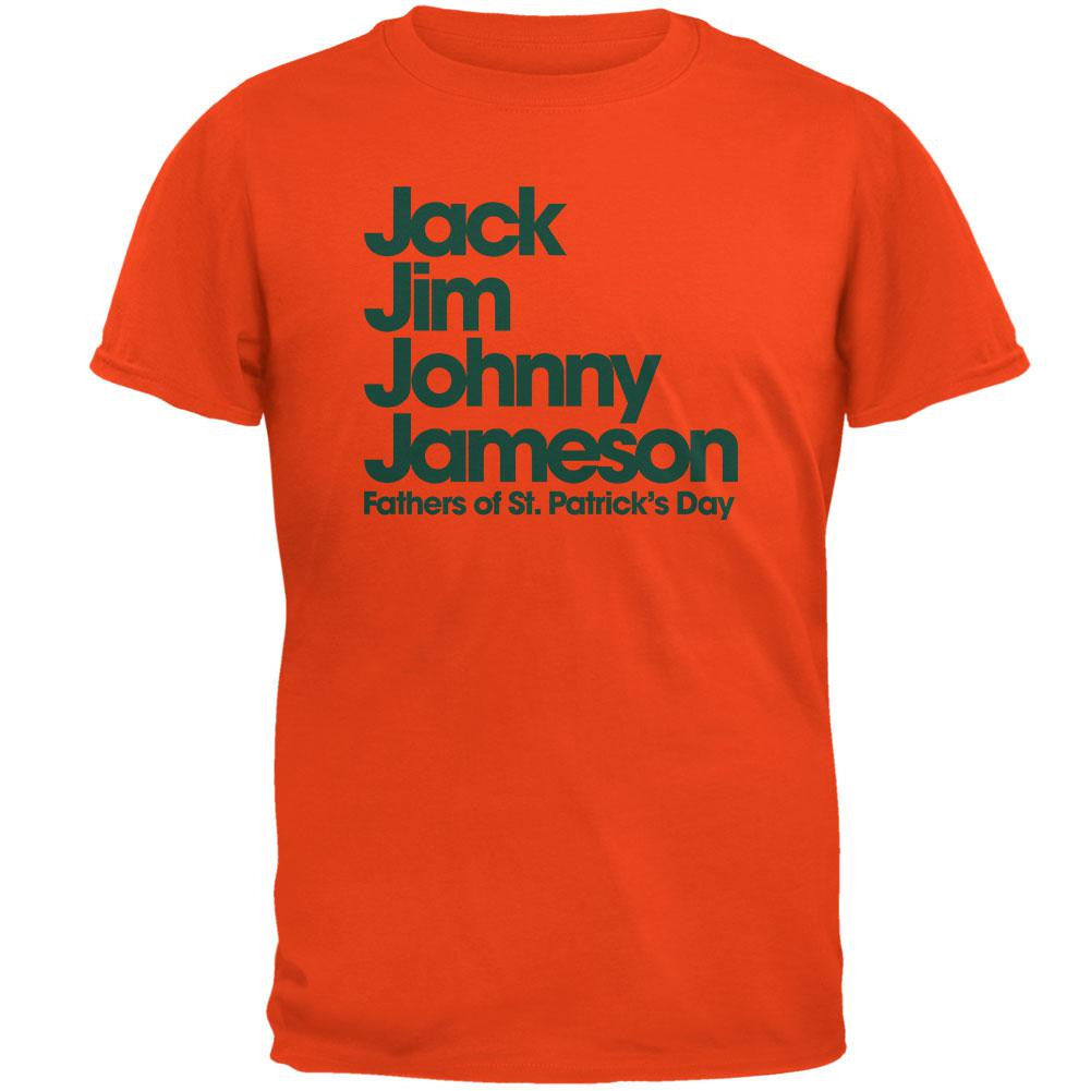 St. Patricks Day - The Four Fathers of St. Patrick's Day Orange Adult T-Shirt Men's T-Shirts Old Glory 2XL Orange 