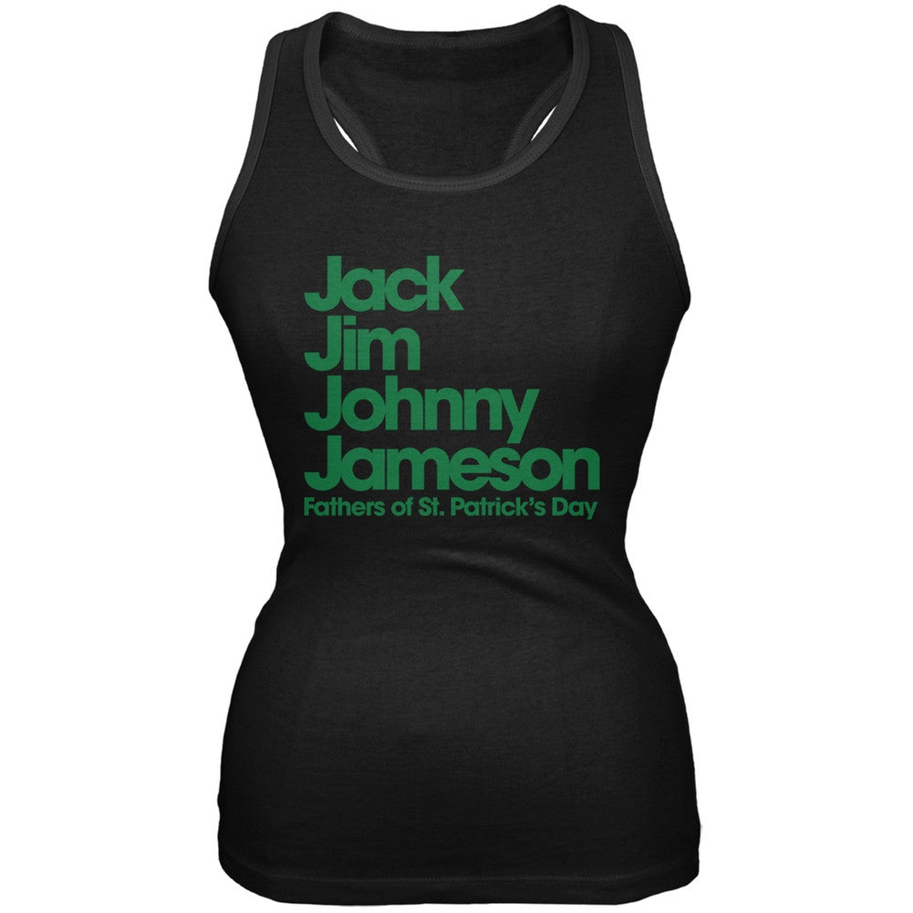 St. Patricks Day - The Four Fathers of St. Patrick's Day Black Juniors Tank Top Juniors Tank Tops Old Glory 2XL Black 