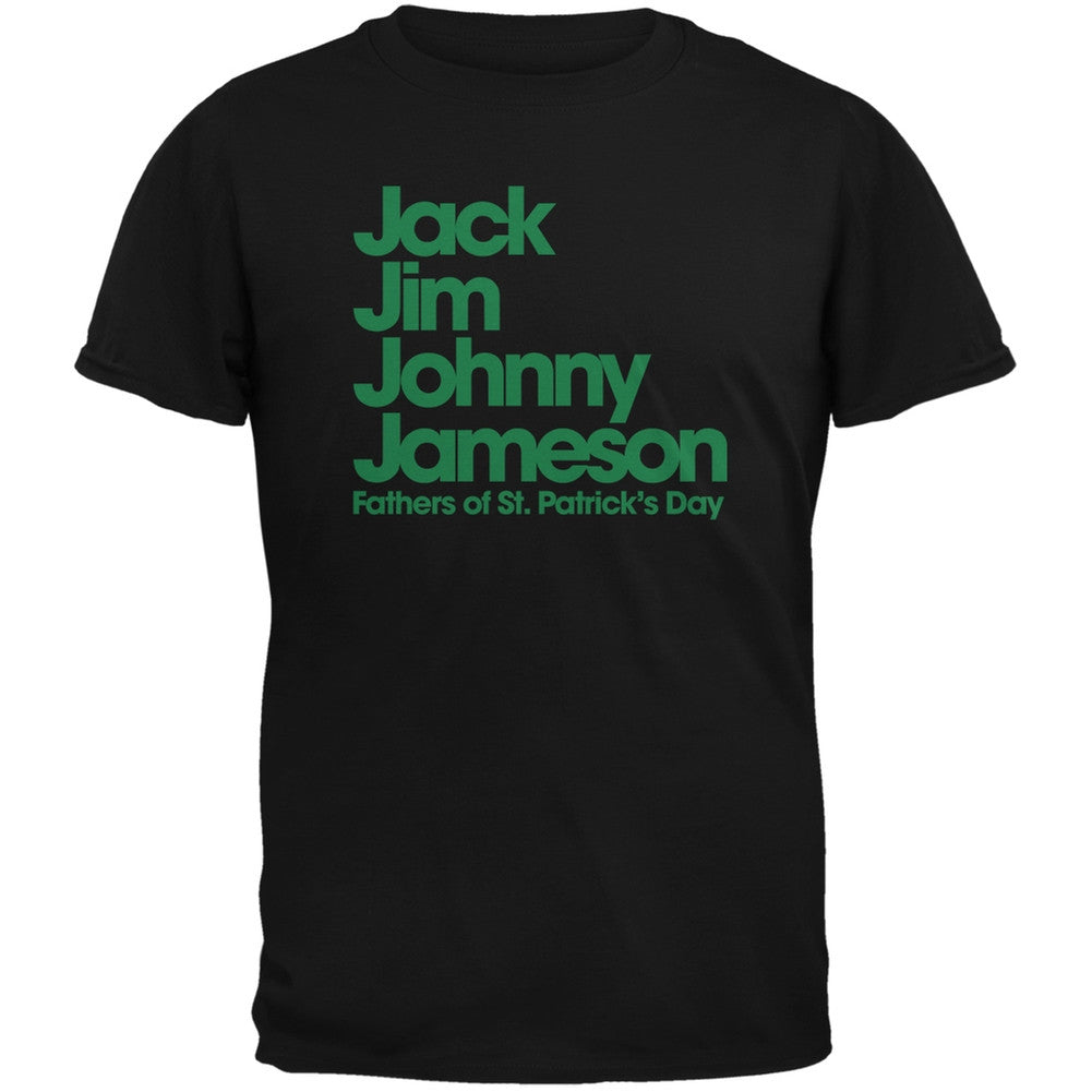 St. Patricks Day - The Four Fathers of St. Patrick's Day Black Adult T-Shirt Men's T-Shirts Old Glory 2XL Black 