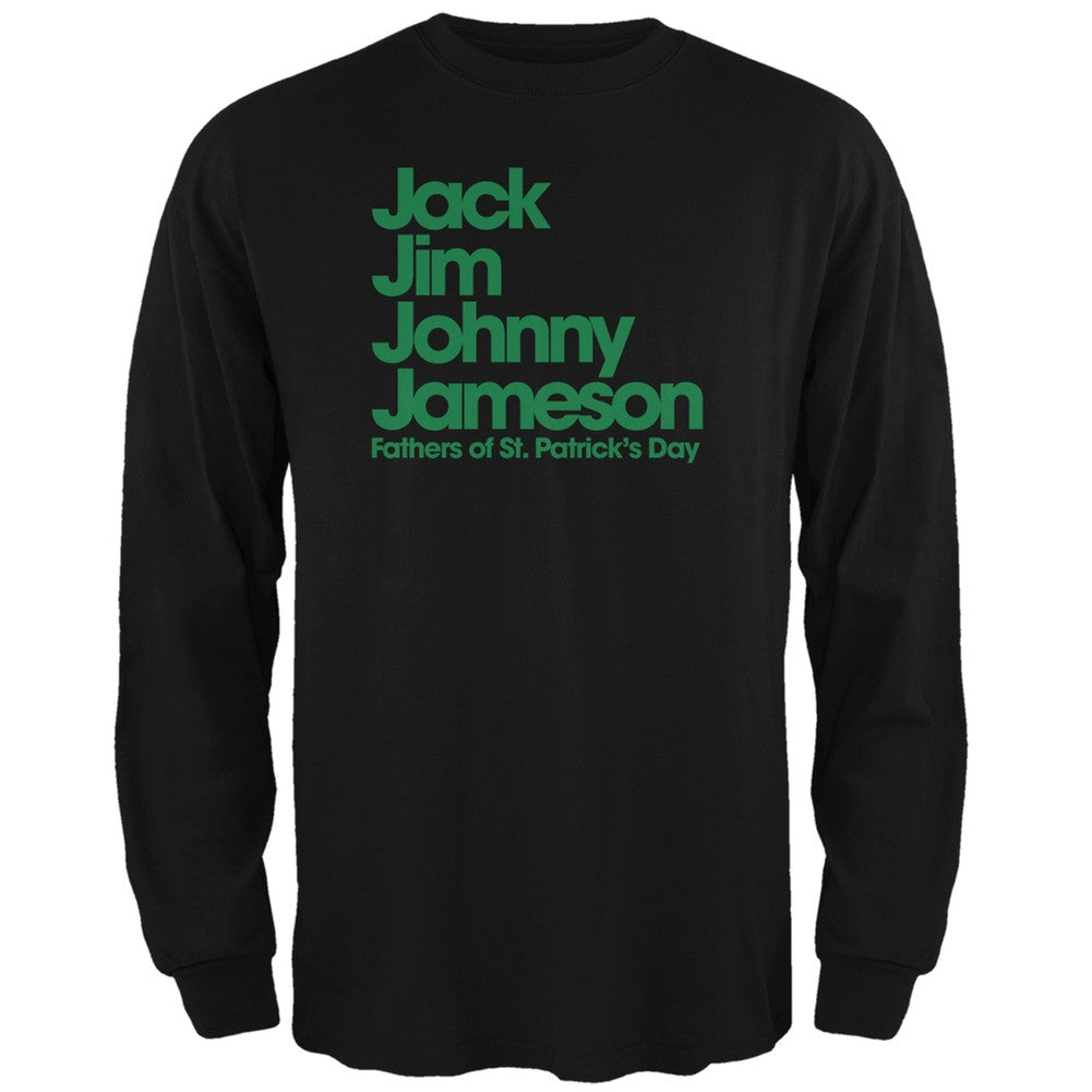 St. Patricks Day - The Four Fathers St. Patrick's Day Black Long Sleeve T-Shirt Men's Long Sleeves Old Glory 2XL Black 