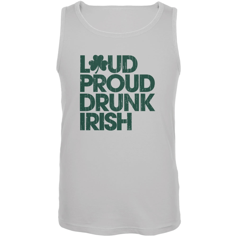 St. Patricks Day - Loud Proud Drunk Irish White Adult Tank Top Men's Tank Tops Old Glory 2XL White 