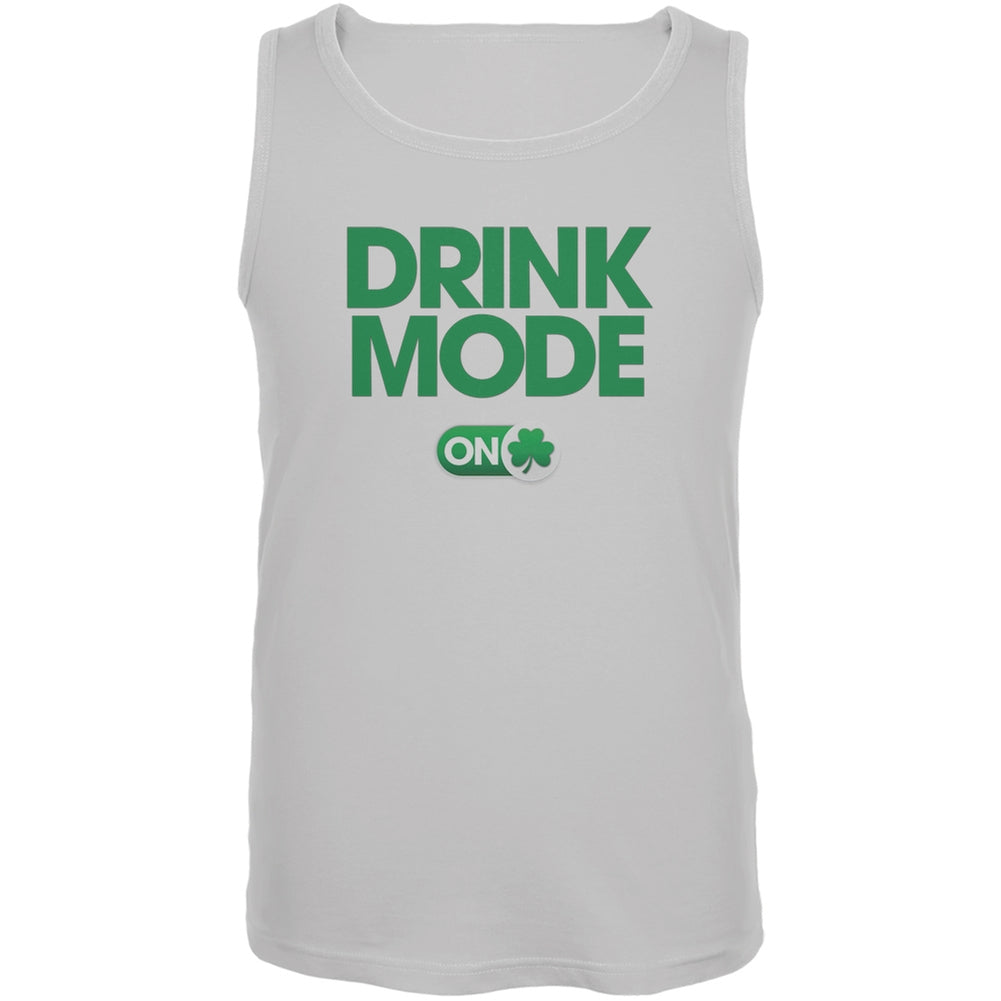St. Patrick's Day - Drink Mode On White Adult Tank Top Men's Tank Tops Old Glory 2XL White 