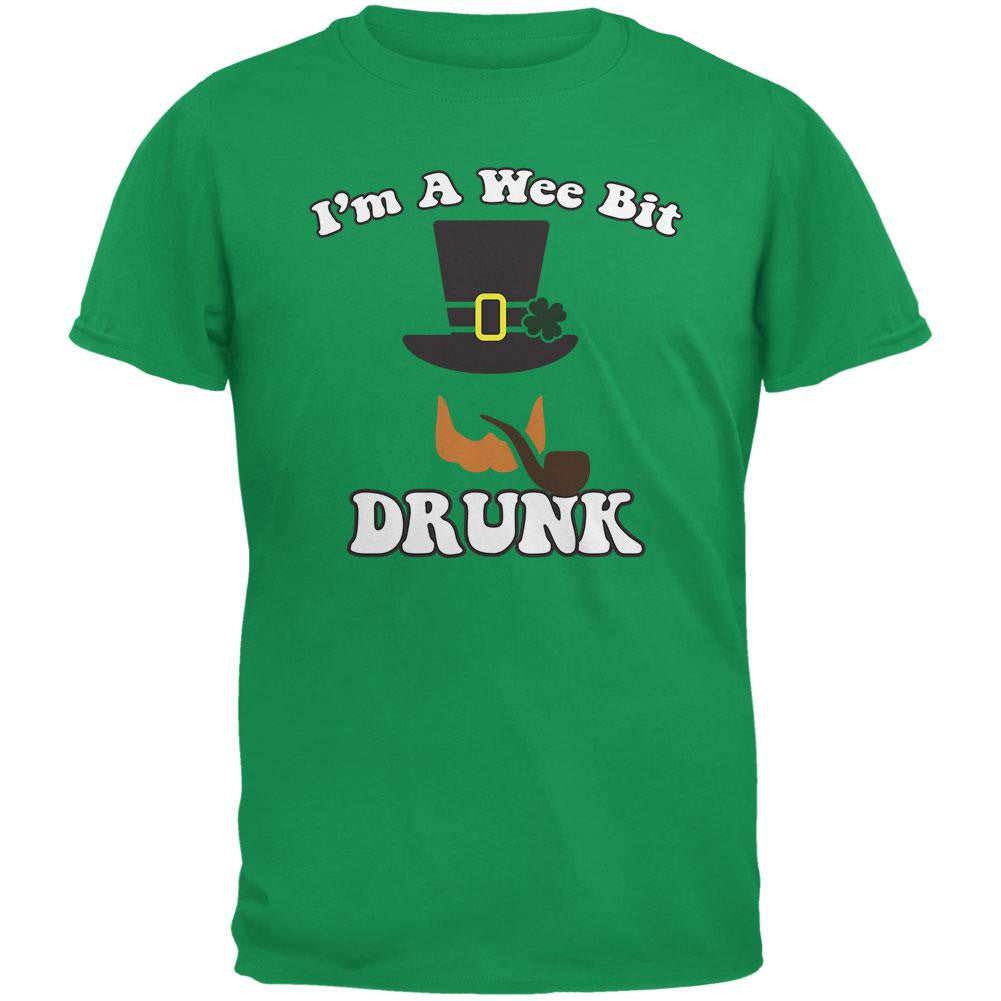 St. Patricks Day - A Wee Bit Drunk Irish Green Adult T-Shirt Men's T-Shirts Old Glory 2XL Green 