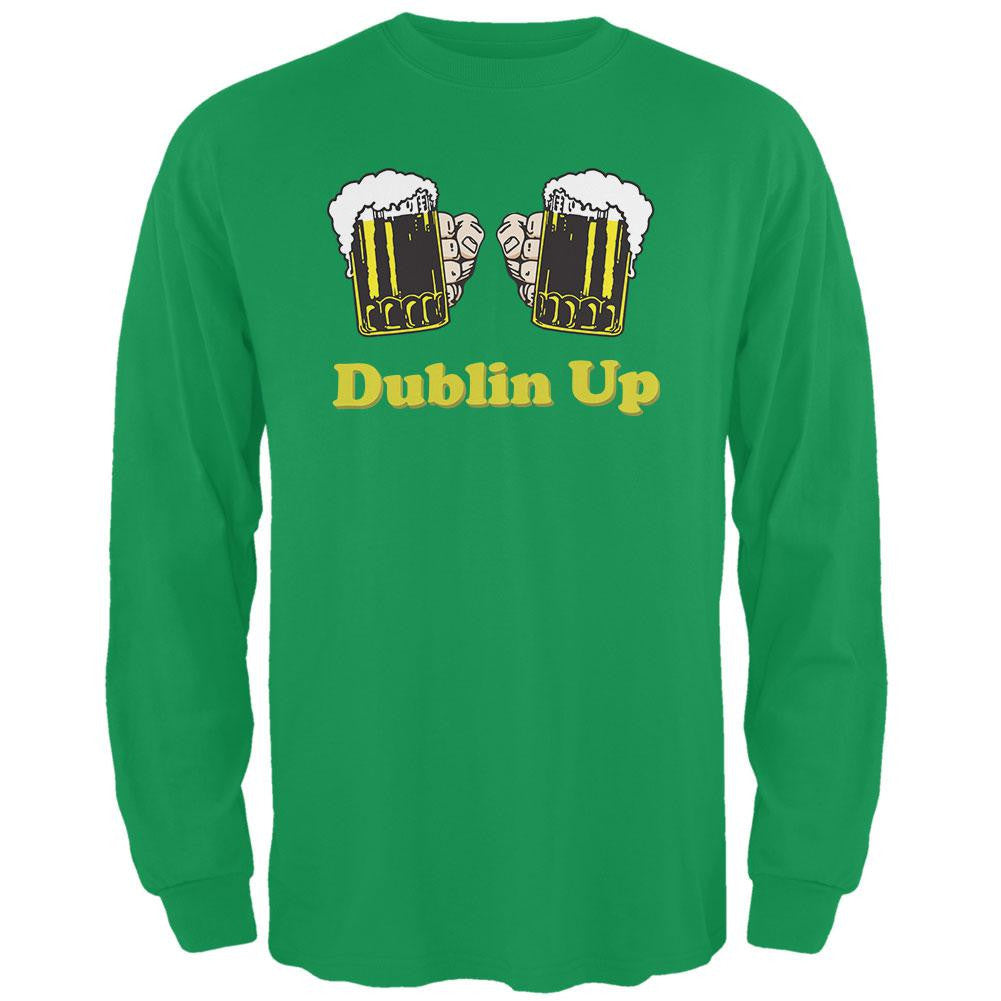 St. Patricks Day - Dublin Up Irish Green Adult Long Sleeve T-Shirt Men's Long Sleeves Old Glory 2XL Green 