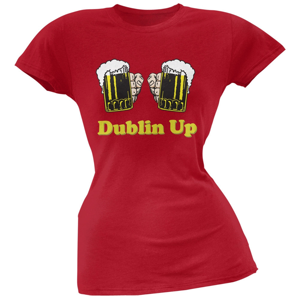 St. Patricks Day - Dublin Up Red Soft Juniors T-Shirt Juniors T-Shirts Old Glory 2XL Red 