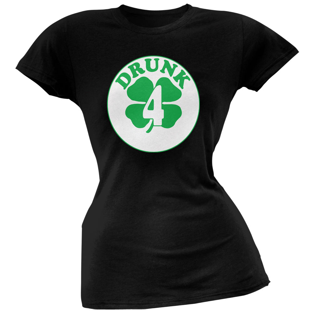 St. Patricks Day - Irish Drunk Four Black Juniors Soft T-Shirt Junior's T-Shirts global 2XL Black 