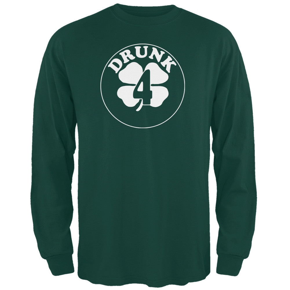 St. Patricks Day - Irish Drunk Four Forest Green Long Sleeve T-Shirt Men's Long Sleeves Old Glory 2XL Green 