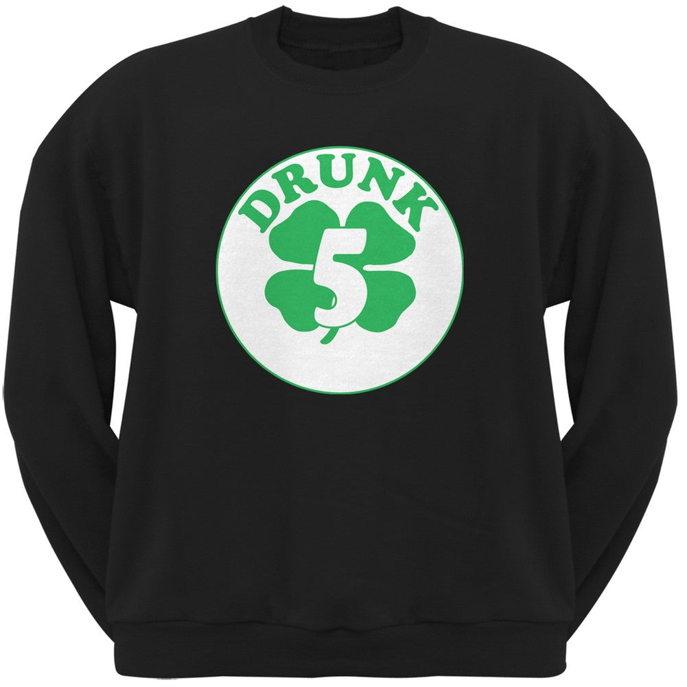St. Patricks Day - Irish Drunk Five Black Adult Sweatshirt Men's Sweatshirts Old Glory 2XL Black 