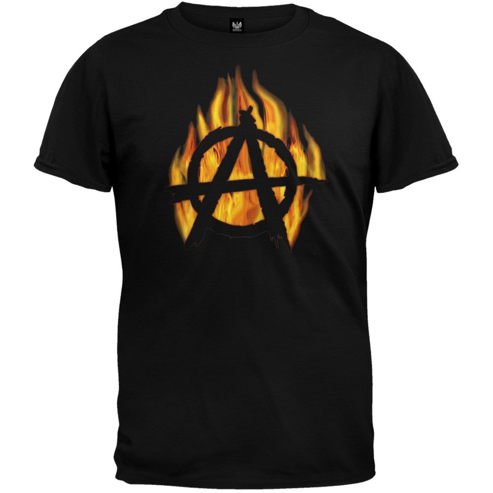 Flaming Anarchy T-Shirt Men's T-Shirts Old Glory   