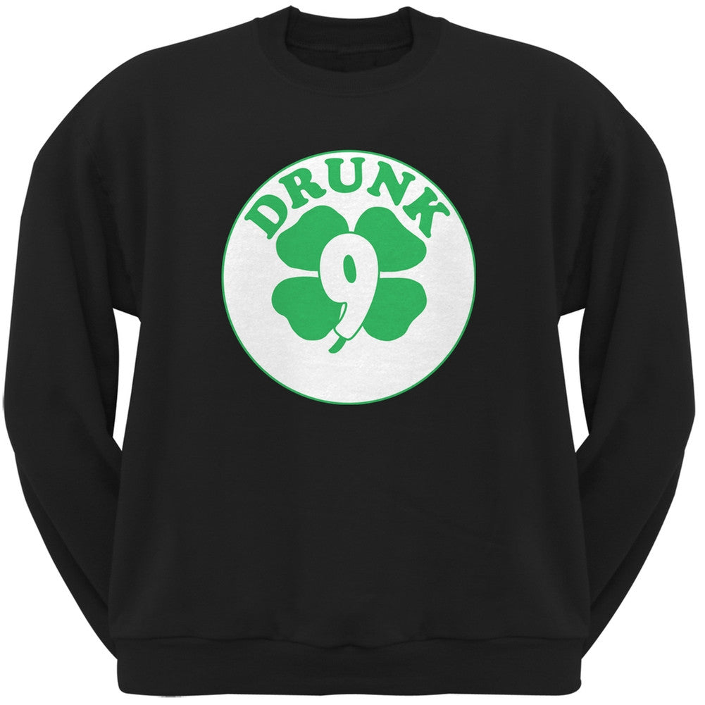 St. Patricks Day - Irish Drunk Nine Black Adult Sweatshirt Men's Sweatshirts Old Glory 2XL Black 