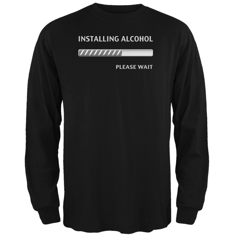 St Patricks Day - Installing Alcohol Funny Black Adult Long Sleeve T-Shirt Men's Long Sleeves Old Glory 2XL Black 