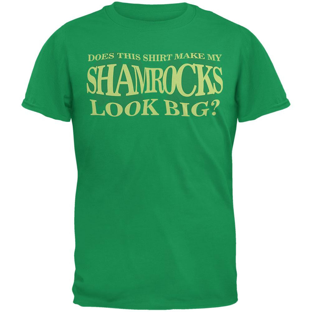 St. Patricks Day Big Irish Shamrocks Funny Irish Green Adult T-Shirt Men's T-Shirts Old Glory 2XL Green 