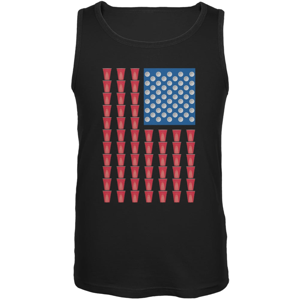 St. Patricks Day - American Flag Party Cups Black Adult Tank Top Men's Tank Tops Old Glory 2XL Black 