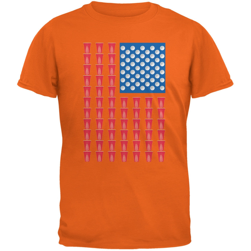 St. Patricks Day - American Flag Party Cups Orange Adult T-Shirt Men's T-Shirts Old Glory 2XL Blue 