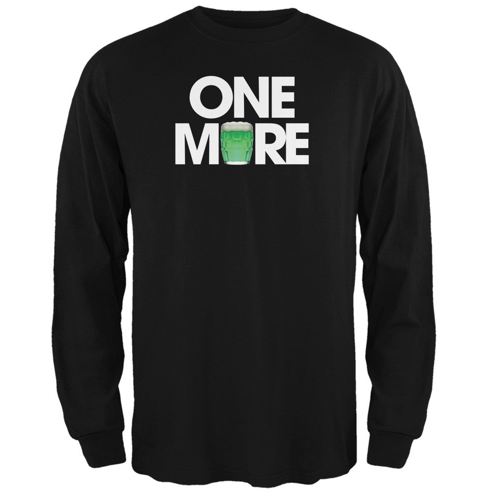 St. Patricks Day - One More Black Adult Long Sleeve T-Shirt Men's Long Sleeves Old Glory 2XL Black 