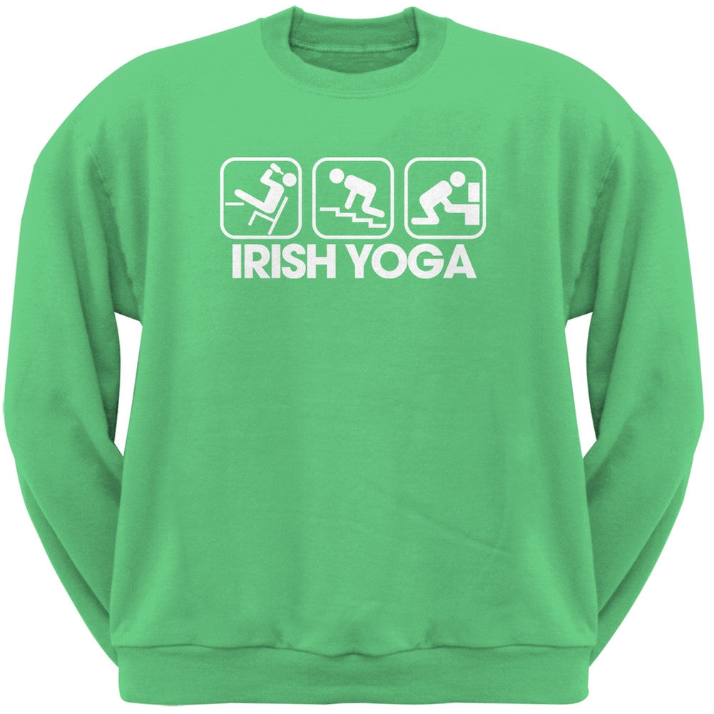 St. Patrick's Day - Irish Yoga Irish Green Adult Sweatshirt Men's Sweatshirts Old Glory 2XL Green 