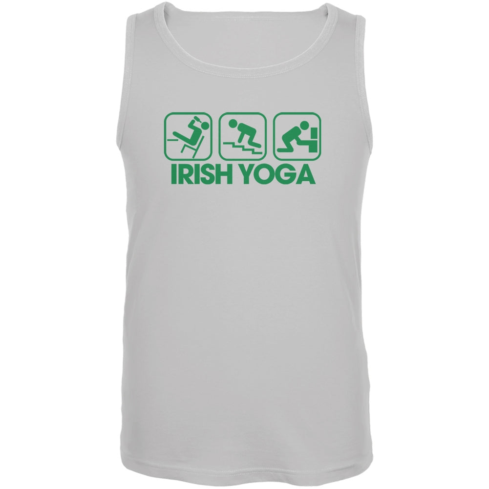 St. Patrick's Day - Irish Yoga White Adult Tank Top Men's Tank Tops Old Glory 2XL White 