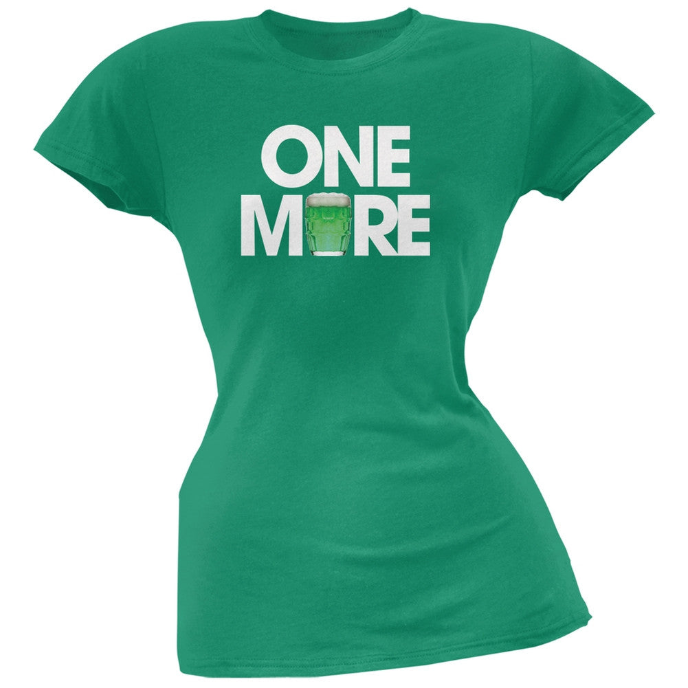 St. Patricks Day - One More Kelly Green Soft Juniors T-Shirt Juniors T-Shirts Old Glory 2XL Green 