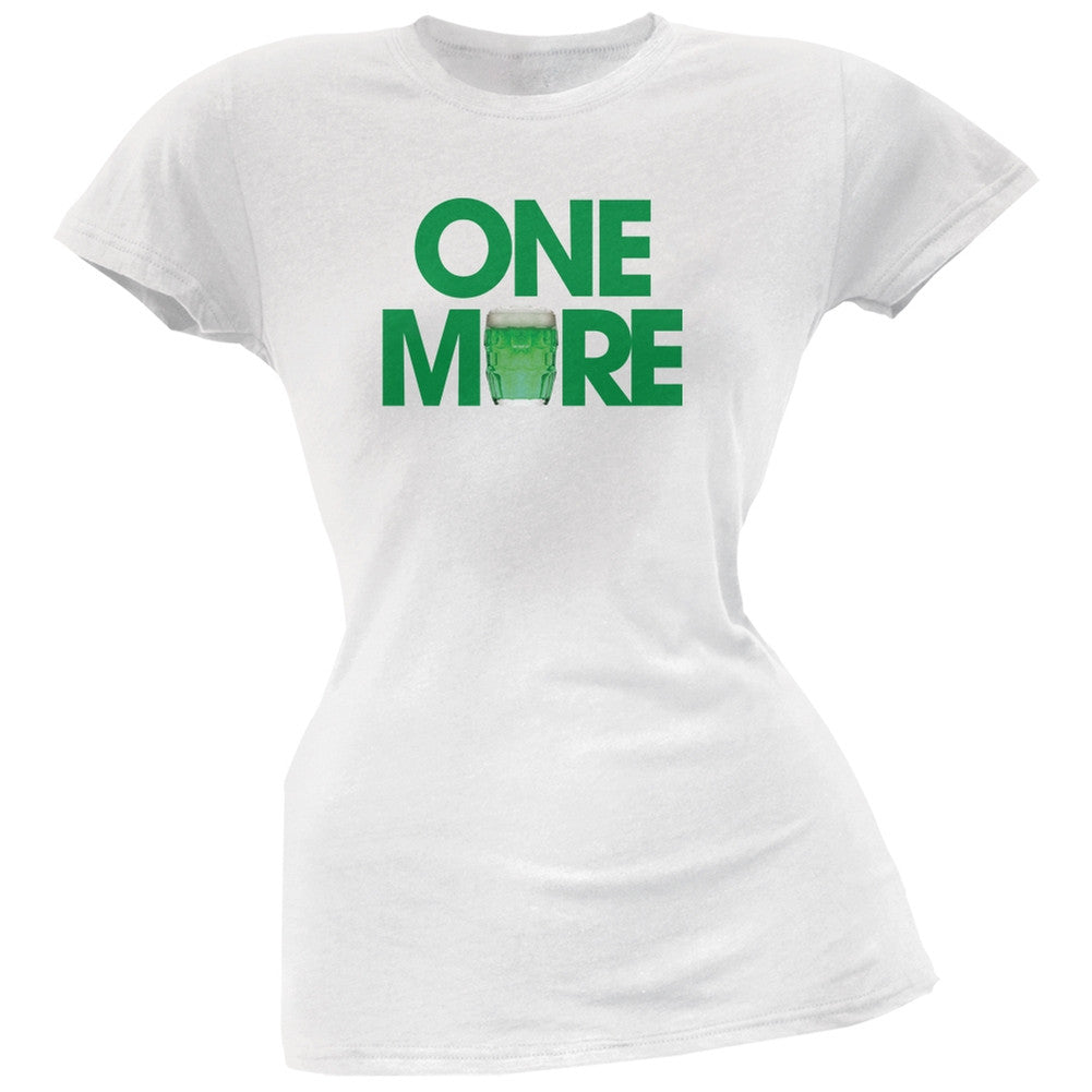 St. Patricks Day - One More White Soft Juniors T-Shirt Juniors T-Shirts Old Glory 2XL White 