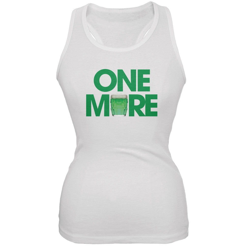 St. Patricks Day - One More White Soft Juniors Tank Top Juniors Tank Tops Old Glory 2XL White 