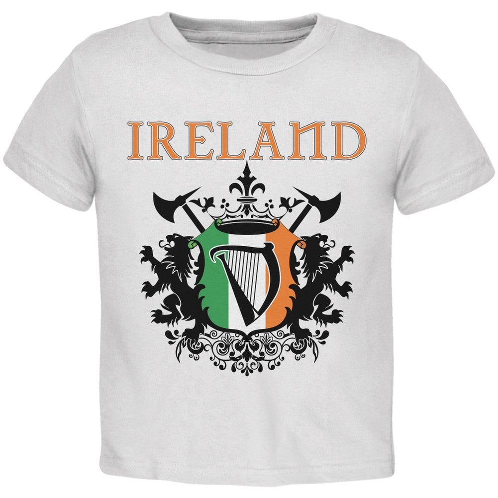 St. Patricks Day - Heraldic Irish Harp White Toddler T-Shirt Toddler T-Shirts Old Glory 2T White 