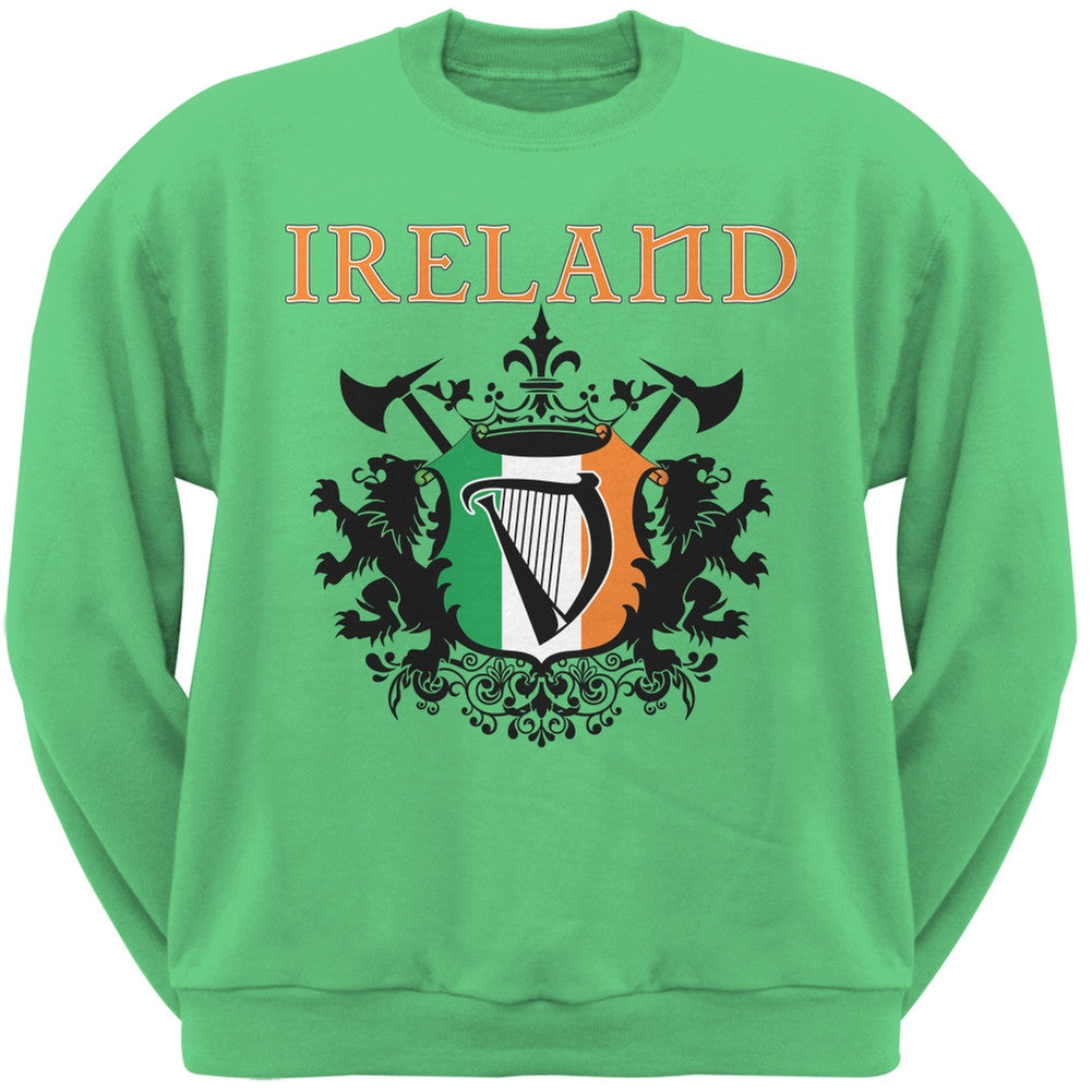 St. Patricks Day - Heraldic Irish Harp Irish Green Adult Sweatshirt Men's Sweatshirts Old Glory 2XL Green 