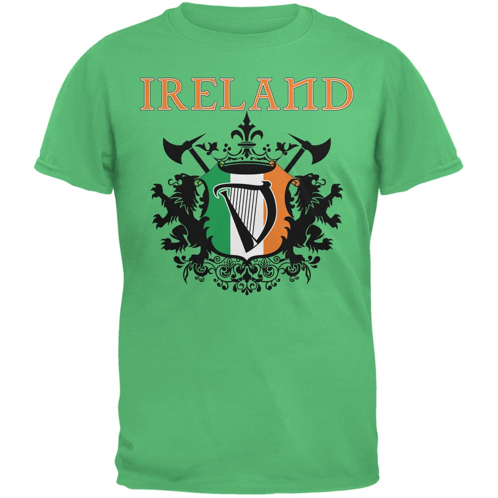 St. Patricks Day - Heraldic Irish Harp Irish Green Adult T-Shirt Men's T-Shirts Old Glory 2XL Green 