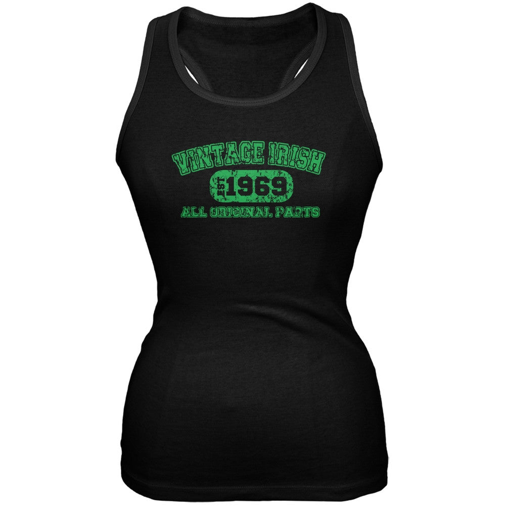 St. Patricks Day - Vintage Irish 1969 Black Juniors Soft Tank Top Juniors Tank Tops Old Glory 2XL Black 