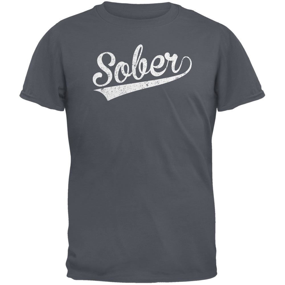 St. Patricks Day - Sober Charcoal Grey Adult T-Shirt Men's T-Shirts Old Glory 2XL Grey 