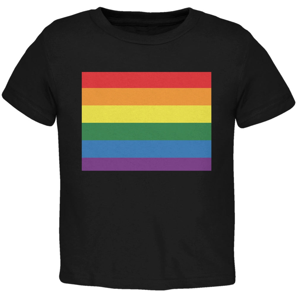 Colorado LGBT Gay Pride Rainbow Black Toddler T-Shirt Toddler T-Shirts Old Glory 2T Black 