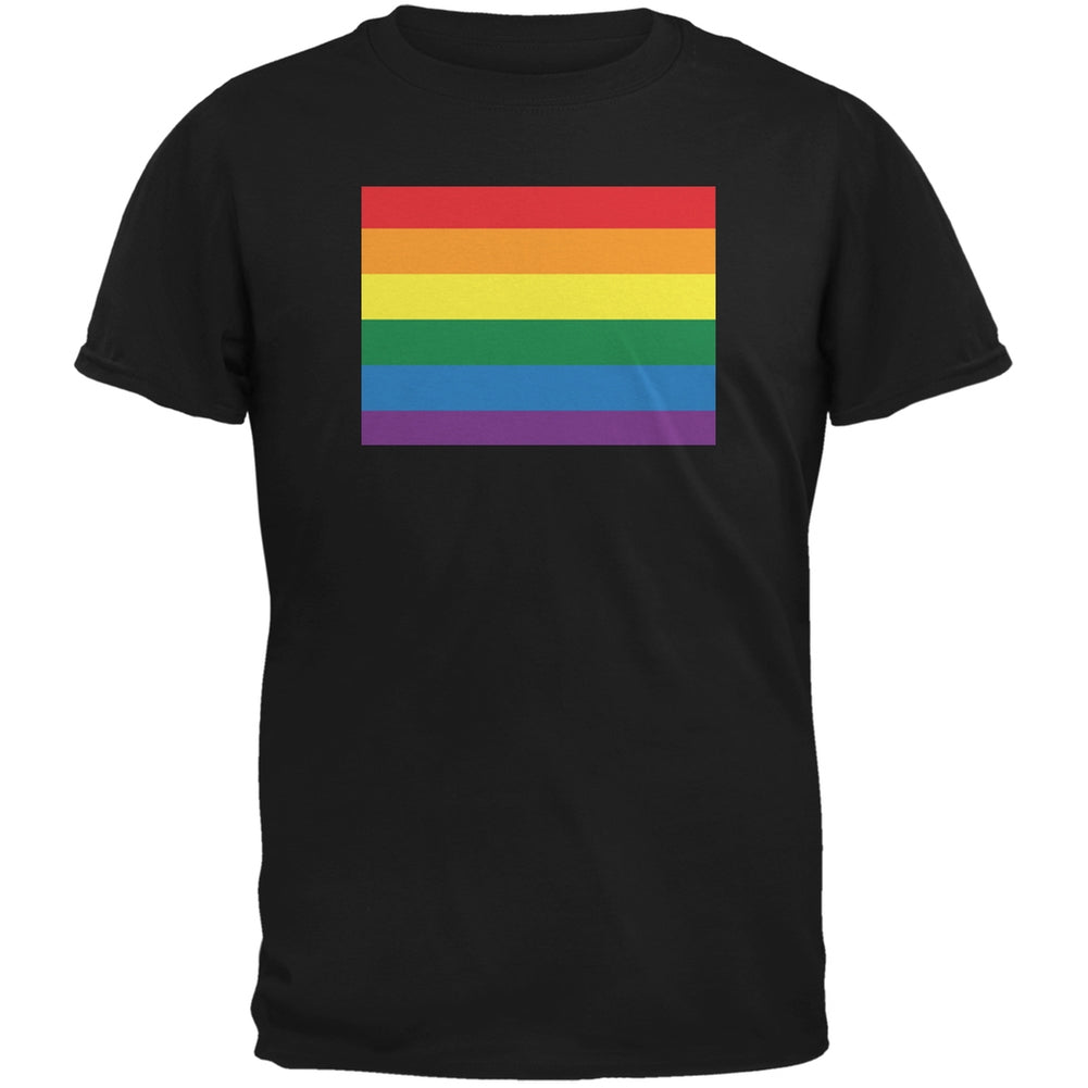 Colorado LGBT Gay Pride Rainbow Black Adult T-Shirt Men's T-Shirts Old Glory 2XL Black 