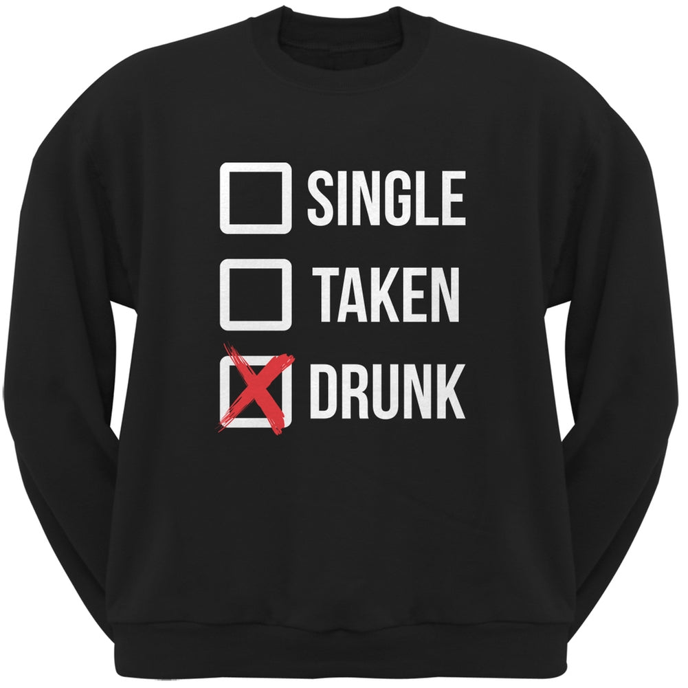 St. Patricks Day - Single Taken Drunk Black Adult Sweatshirt Men's Sweatshirts Old Glory 2XL Black 