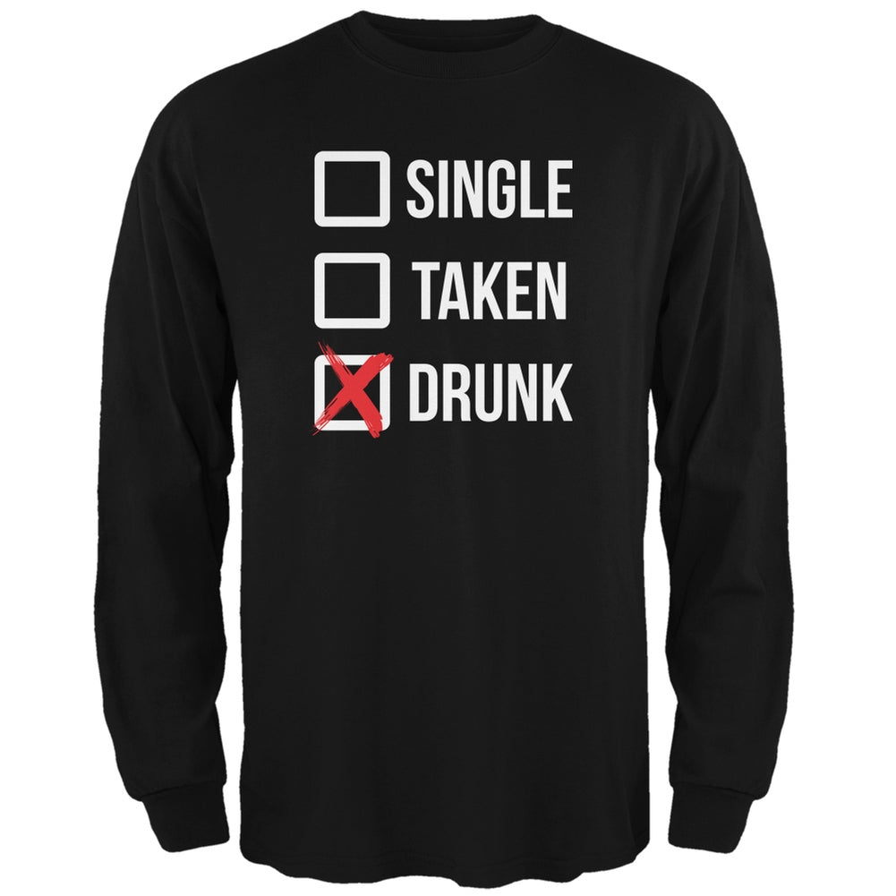 St. Patricks Day - Single Taken Drunk Black Adult Long Sleeve T-Shirt Men's Long Sleeves Old Glory 2XL Black 